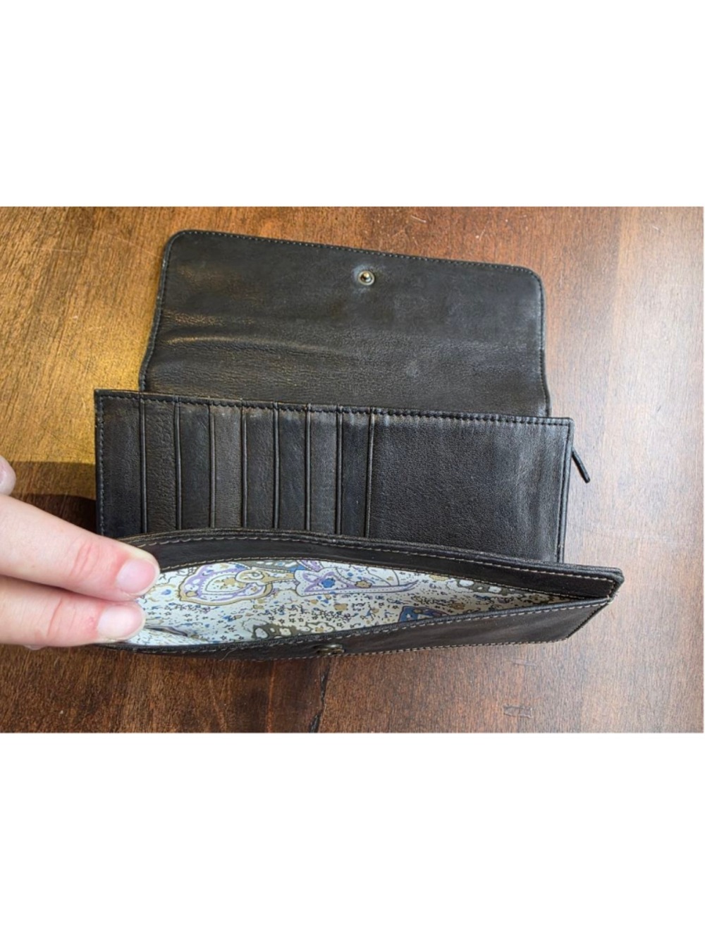 Women's Clarks Black Genuine Leather Wallet One Size - Picture 6 of 11